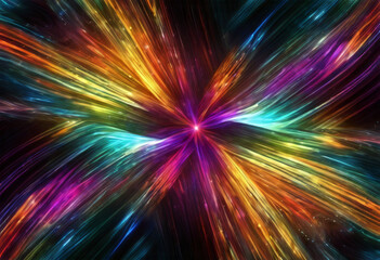 fractal abstract background lines multicolored explosion star gloss