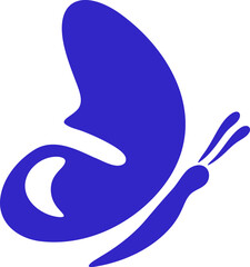 Butterfly logo silhouette vector illustration. Butterfly symbol shape decorative design elements