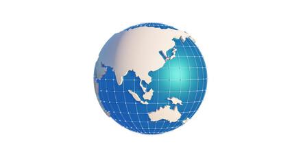 world globe 3D rendering