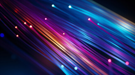 Future technology, the intersection of luminous lines and the collision of speed and power...
