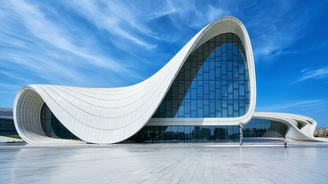 Main building of the Heydar Aliyev Center in Baku