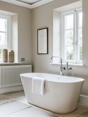 Fototapeta na wymiar modern bathroom with bathtub