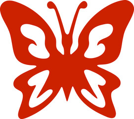 Fototapeta premium Butterfly logo silhouette vector illustration. Butterfly symbol shape decorative design elements