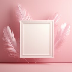 Frame Mockup, frame with feathers