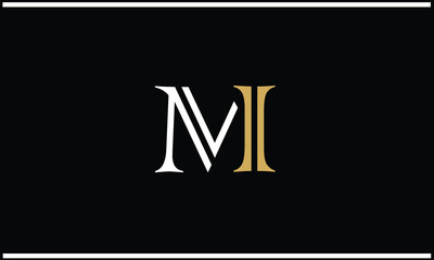 MI, IM, M, I, Abstract Letters Logo Monogram