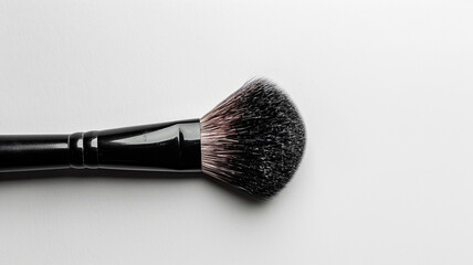 Makeup brush placed on a white background - 758761427