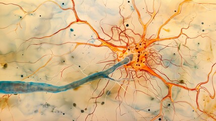 nerve cells of the nervous system ganglia, active neurone