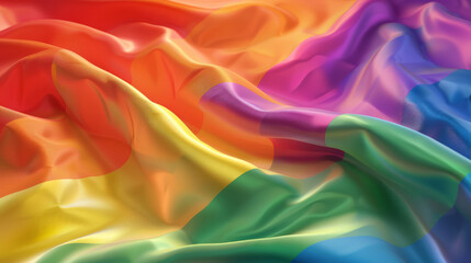 Rainbow LGBT flag blowing in the wind