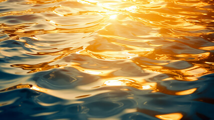 The sunlight softly hits the surface of the water. Enhance the peaceful atmosphere - 758763057