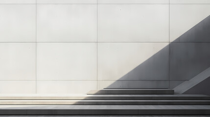 Obraz premium Modern concrete building under clear blue sky