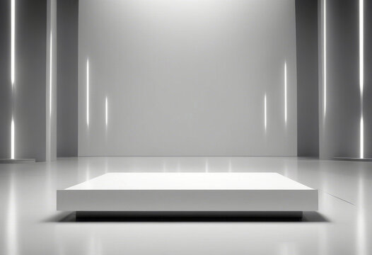 Presentation stage Product White for display product stand exhibition conference event showcase marketing branding sale and retail business professional 