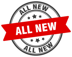 all new stamp. all new label on transparent background. round sign