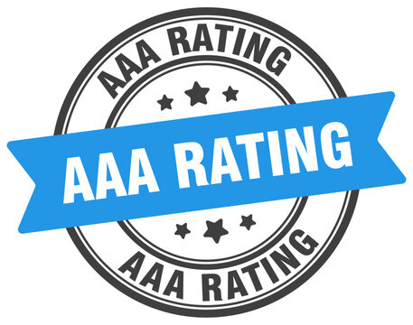 aaa rating stamp. aaa rating label on transparent background. round sign
