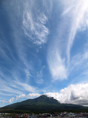 Obraz premium 利尻島と空