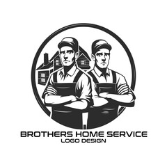 Brothers Home Service Vector Logo Design