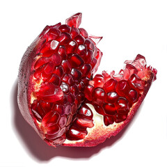 A peeled pomegranate, exposing its clusters of juicy, rubyred seeds сreated with Generative Ai