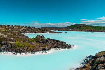 Hot blue lagoon in Iceland - 758767415