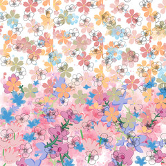 Fototapeta na wymiar seamless floral pattern