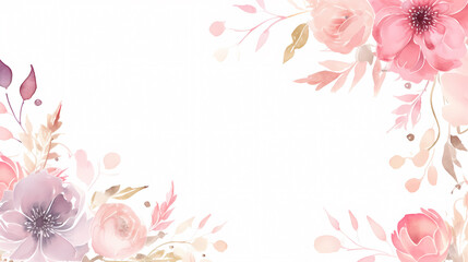 Obraz premium Painting watercolor floral background illustration floral nature