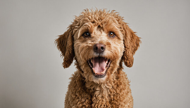 A cockapoo dog portrait with ultra high details