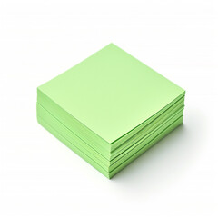 Green Sticky Note isolated on white сreated with Generative Ai