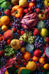 Variety of fresh fruits and vegetables