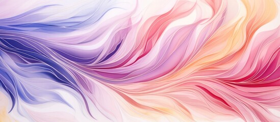 Abstract Floral Watercolor Marble Template.