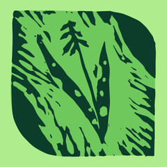 Botanical illustration, herbal emblem. Vector orchis militaris drawing. Linoleum print texture. Orchid logo design. Medicinal plants symbol design. Engraved healing herb icon. - 758770004