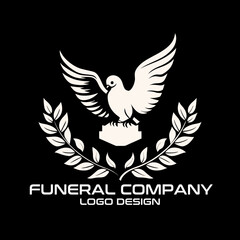 Fototapeta premium Funeral Company Vector Logo Design