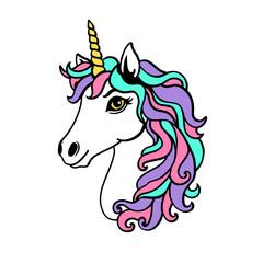 Magical Unicorn SVG Vector Illustration