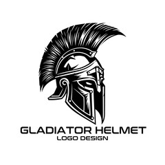 Gladiator Helmet Vector Logo Design