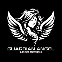 Guardian Angel Vector Logo Design