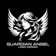 Guardian Angel Vector Logo Design