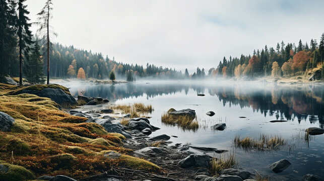 landscape in the forest  high definition(hd) photographic creative image
