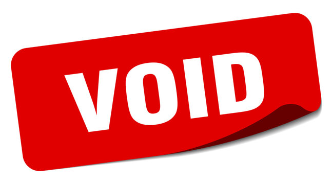 void sticker. void label