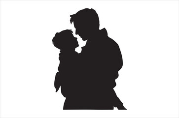 Father and daughter Silhouette, Father and Son Silhouette, Father Son and daughter Silhouette, father son and daughter silhouette tattoo.