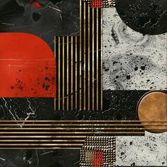 Abstract different textures seamless pattern. Backdrop of multicolored grunge shapes pattern