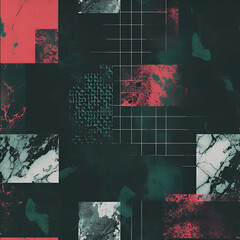 Abstract multicolored different textures seamless pattern. Backdrop of grunge shapes for textile, bunner