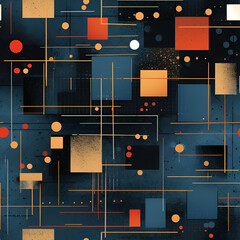 Abstract different textures seamless pattern. Backdrop of  grunge shapes geometry