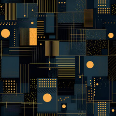 Abstract different textures seamless pattern. Backdrop of multicolored grunge shapes rectungle, circle, line