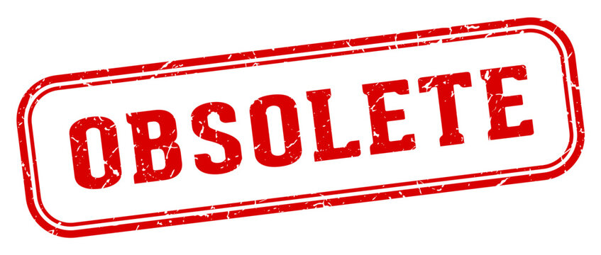 obsolete stamp. obsolete rectangular stamp on white background