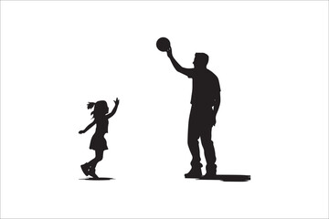 Father and daughter Silhouette, Father and Son Silhouette, Father Son and daughter Silhouette, father son and daughter silhouette tattoo.