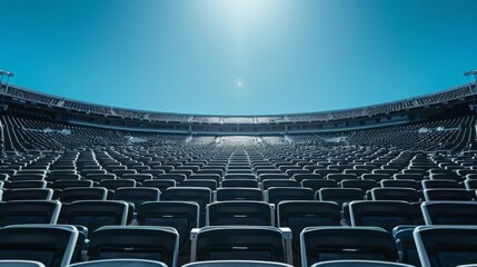 Fototapeta premium Interior of a football field with multiple seats