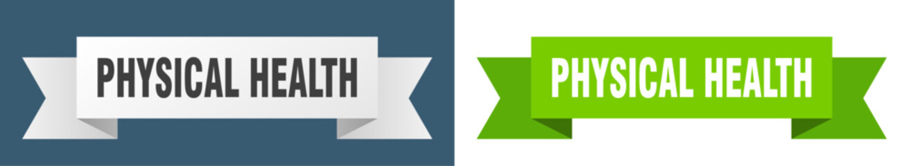 physical health ribbon. physical health isolated paper sign. banner