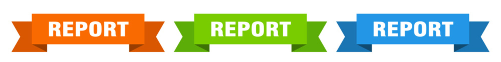 report ribbon. report isolated paper sign. banner