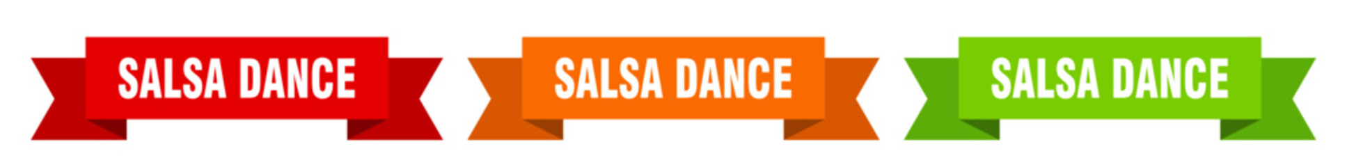salsa dance ribbon. salsa dance isolated paper sign. banner