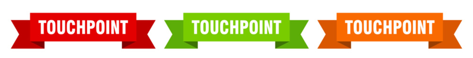 touchpoint ribbon. touchpoint isolated paper sign. banner