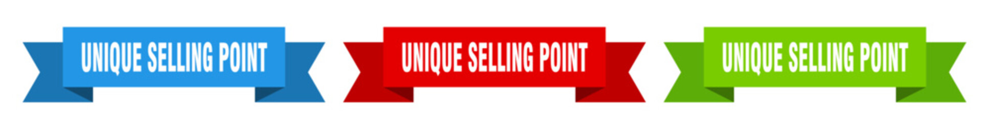 unique selling point ribbon. unique selling point isolated paper sign. banner