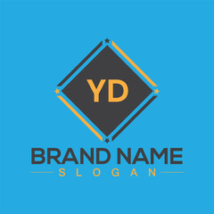 YD initial letter logo design for company branding or business