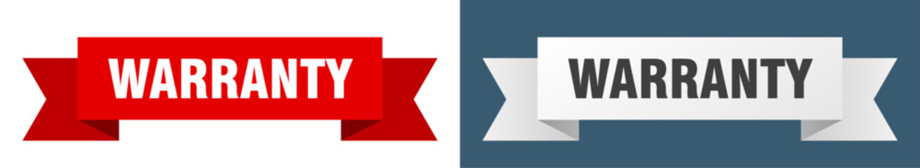 warranty ribbon. warranty isolated paper sign. banner